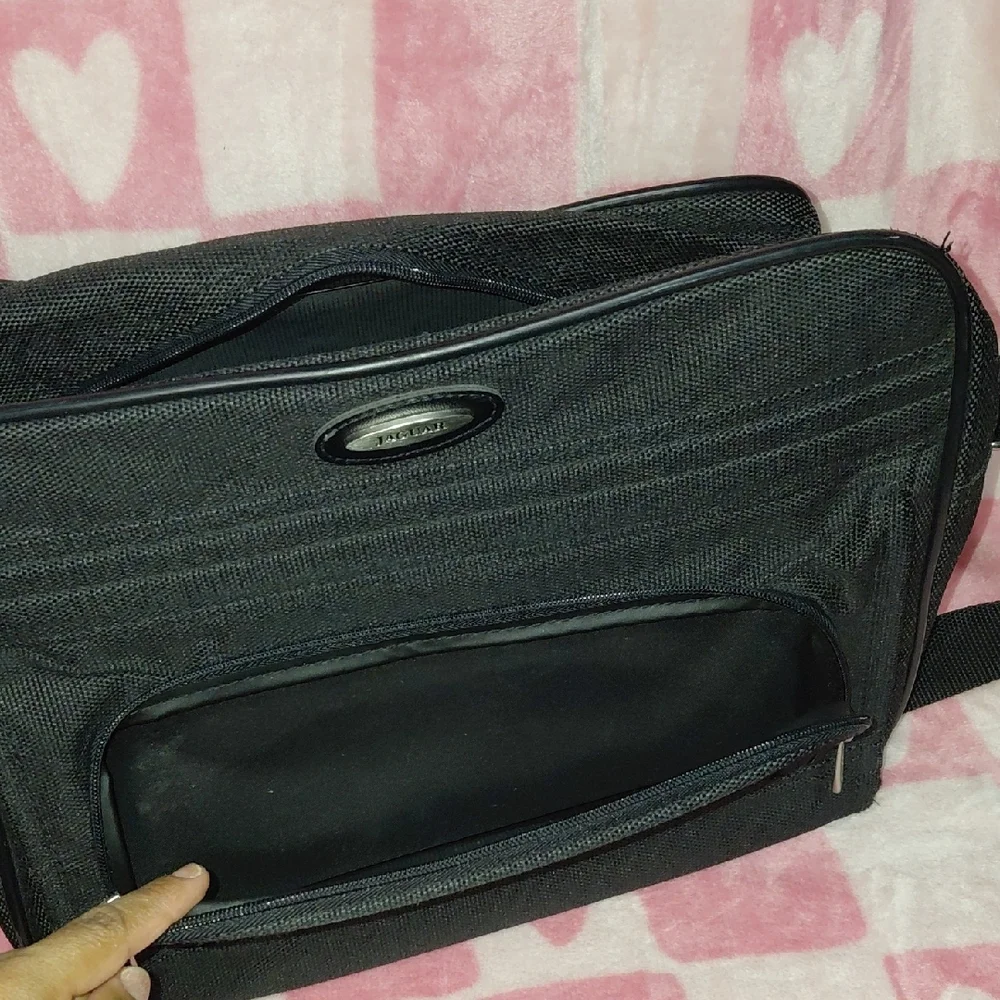Jaguar Black Tapestry Carry On Weekender Travel Shoulder Bag Clean RN 93677